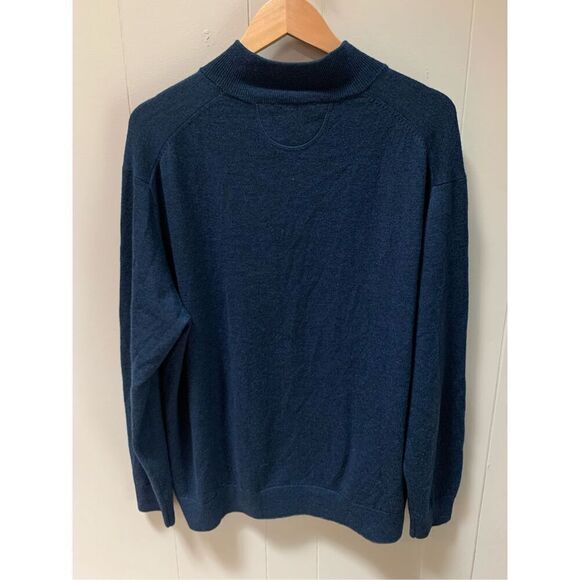 Raffi The Palmer 1/4 Zip Twilight Pullover Sweater Merino Wool XXL - Picture 5 of 9